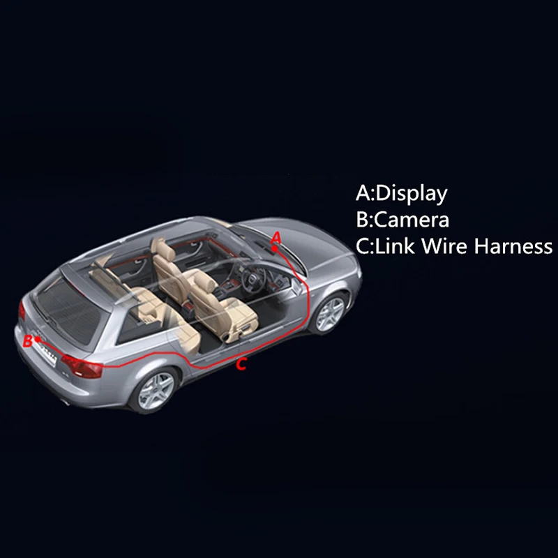 New Vehicle Camera Car Reverse Rear View Camera Waterproof Sensor CMOS 360° Night Vision Car Parking Backup Car Rotatable