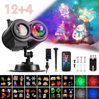 

Water Pattern Projection Lamp Uplights Stage Lighting Effect Light Waterproof Dual Tube Garden Lawn Laser Stage Light