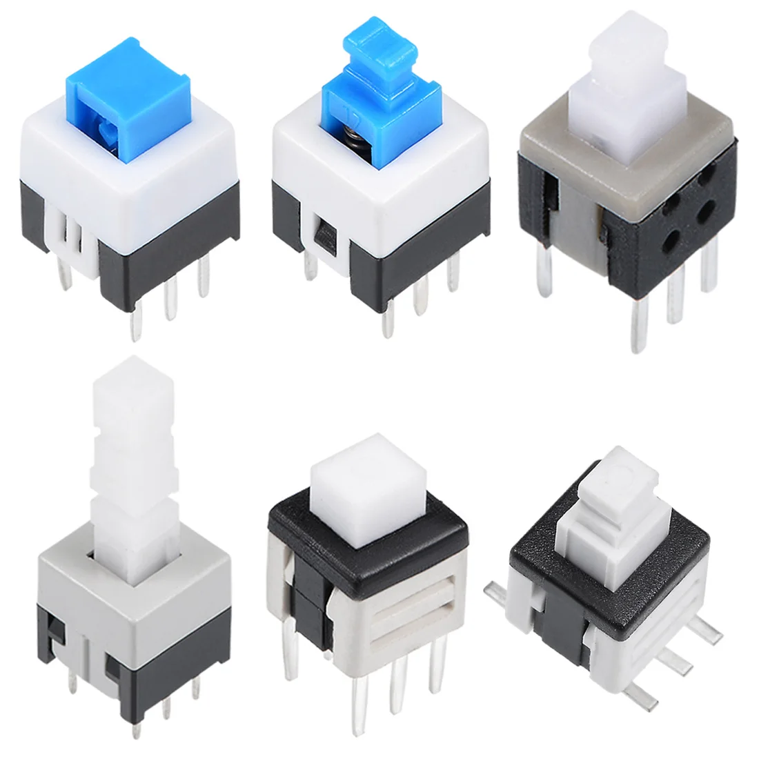 

uxcell 5/6/10/20pcs Light Touch Latching Push Button Switch 6 Pin PCB Tact Tactile Vertical Installtion Self-locking