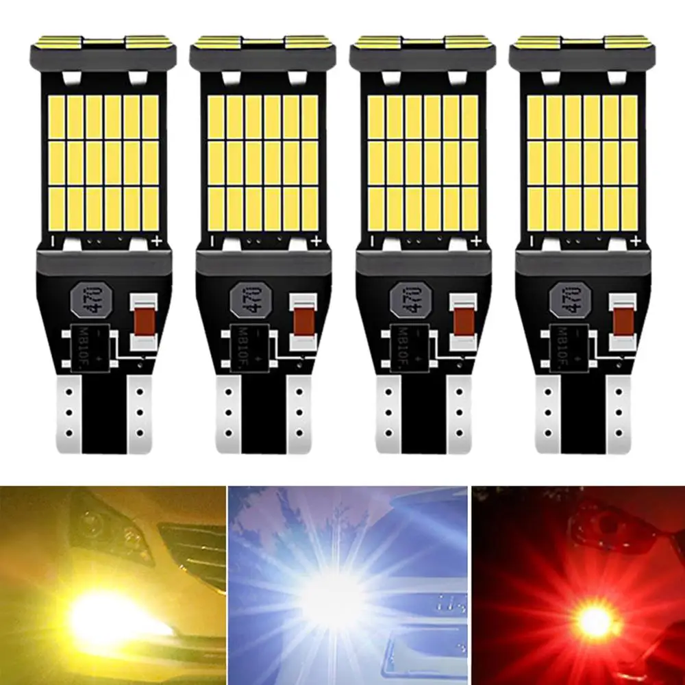 

4x T15 W16W 912 LED No Error Back Up Reverse Light Bulb for Toyota RAV4 2018 CH-R CHR 2019 Corolla Camry Yaris Tail Signal Lamp