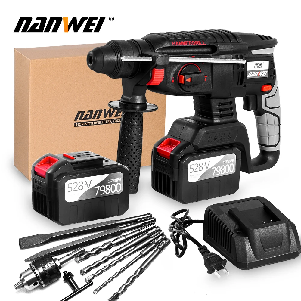 

Multifunctional Rotary Hammer with Accessories Electric Demolition Hammer Impact Drill