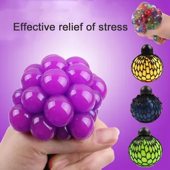 

Anti Stress Soft Squishy Face Reliever Grape Tricks Ball Natural Rubber Squeeze Stresses Reliever Healthy Toy for Kid Joke Gift