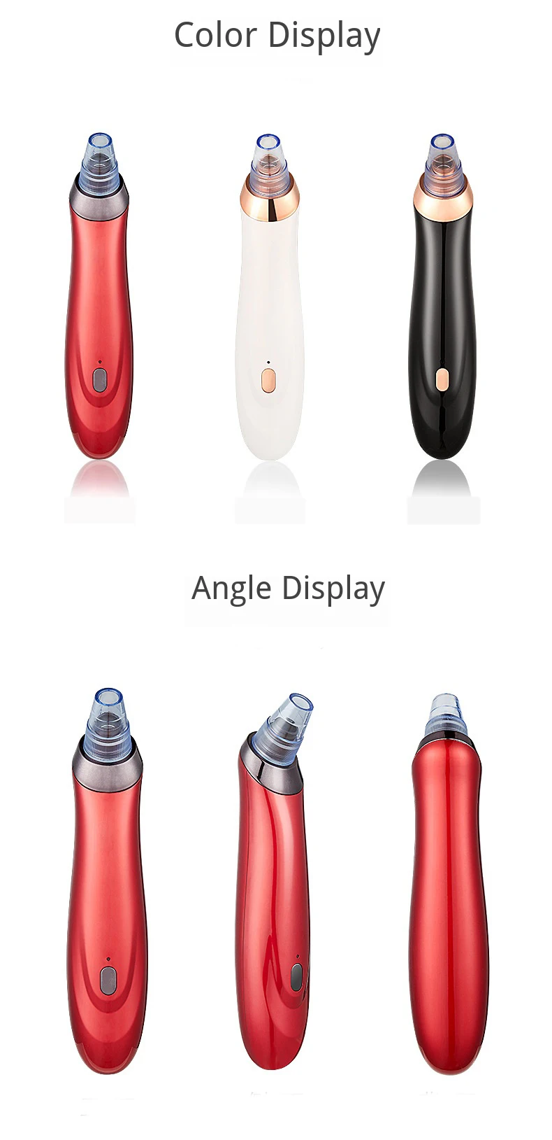 Máquina de Cuidados com a Pele Cuidados com o Rosto Elétrica Cravo Acne Removedor Rosto Exportação Instrumento Beleza Poros Profundos Mais Limpo 20 instrumento beleza poros profundos mais limpo cuidados com o rosto