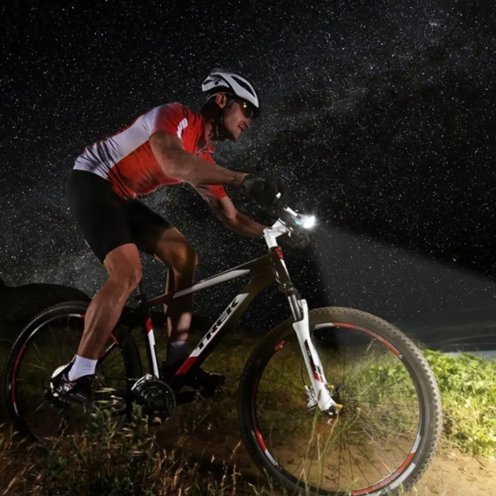 Cycling Headlight Bike Headlight Bicycle Headlight Portable Durable SuperBright with Horn LED T6 Rechargeable Tail Rear Lamp