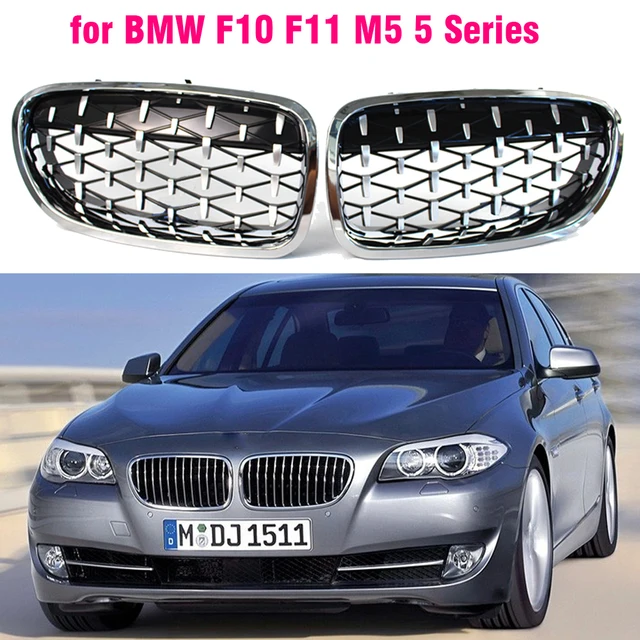 Car Front Sport Grill Kidney Grilles Grill Diamond For BMW 5