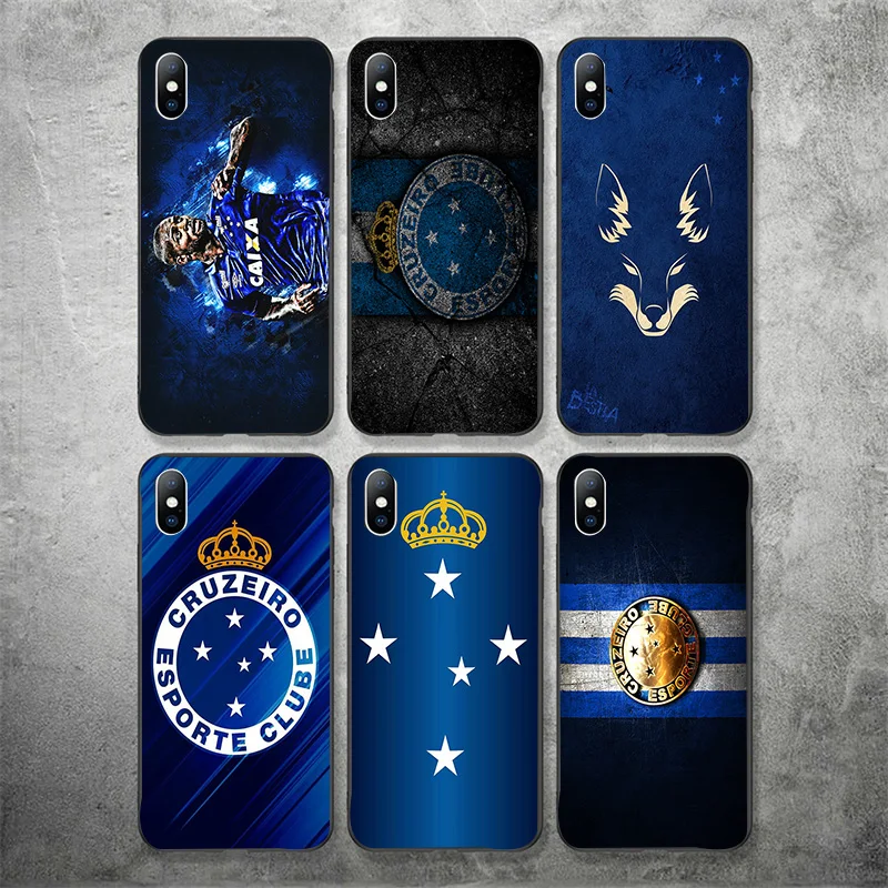 Чехол для телефона FC Cruzeiro iPhone XR 11 Pro XS Max X 5 5S черный DIY мягкий чехол iphone SE 7 8 6 6S Plus 7Plus