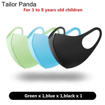 

3 pieces children training face mask for man and women face cover black gray kids facemask for running cycling outdoor sport