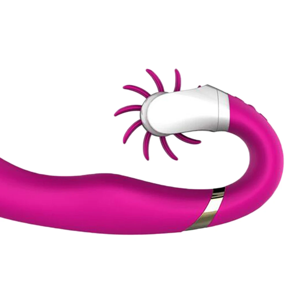 Dual Motor Powerful Female Quiet Vibrator Tongue Vibrating Massager Flexible 12 Vibration Frequency Massage Stick Toy For Women 