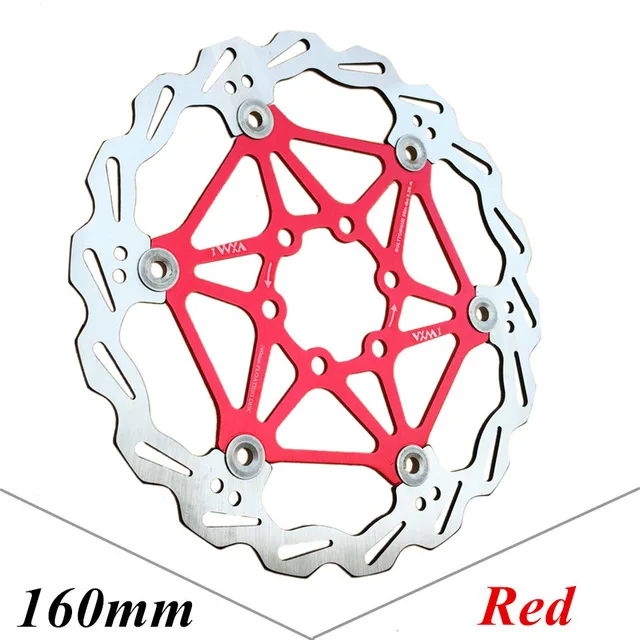 VXM 160mm Red Велосипед vxm Дисковый Тормоз MTB DH тормозной поплавок вращающийся диск роторы 160 мм/180 мм/203 мм гидравлический тормоз колодки поплавок роторы части велосипеда - Цвет: VXM 160mm Red