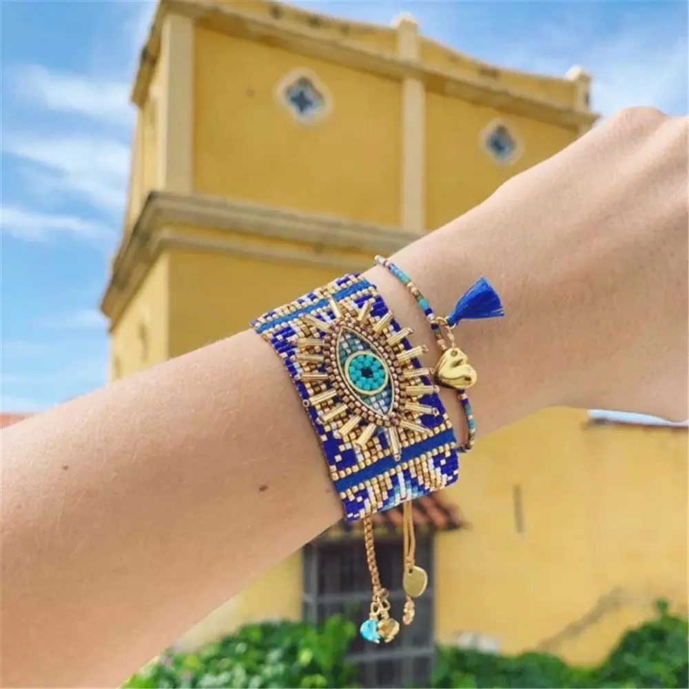 Zhongvi MIYUKI Bracelet For Women Turkish Lucky Evil Eye Bracelets Pulseras Mujer 2020 Femme Jewelry Woman Handmade Loom Beads