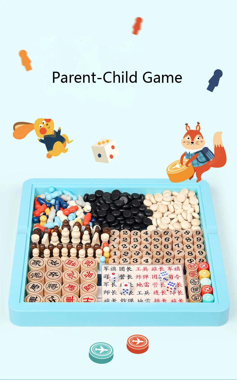 Летающие шахматы шашки Gobang Snake Chess животных игра на шахматной доске мульти
