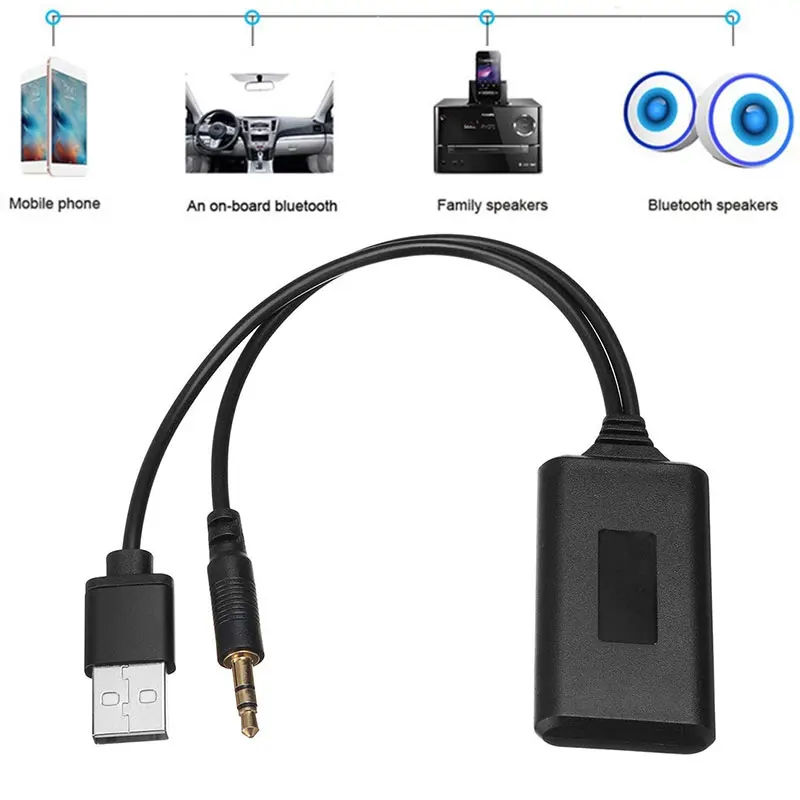 Vehemo Aux Bluetooth приемник кабель телефон музыка адаптер USB для автомобиля радио Dongles BMW