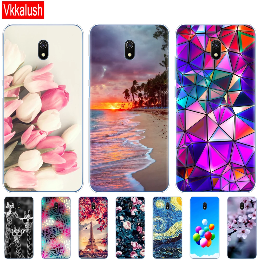 Силиконовый чехол для xiaomi redmi 8a чехлы с полной защитой мягкая задняя крышка из ТПУ