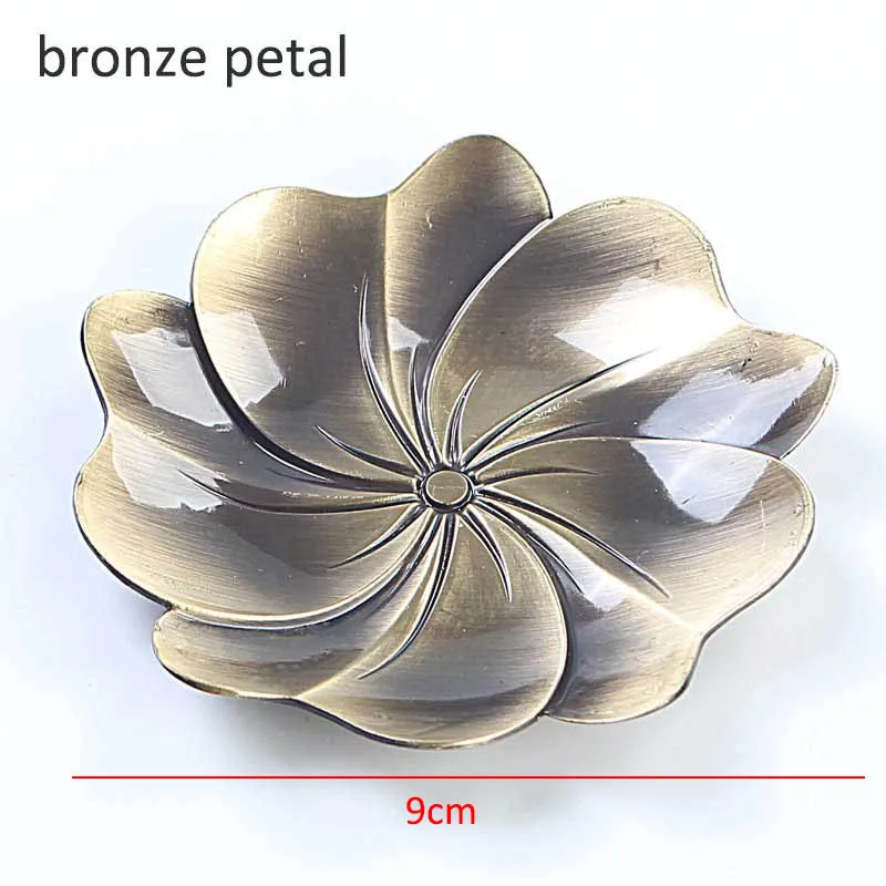 bronze petal 1 шт. напиток Чайный подстаканник Кухонные гаджеты украшение стола термостойкая сплав медь подставка для чайного сервиза коврики для кофейных чашек держатель для чайной посуды - Цвет: bronze petal