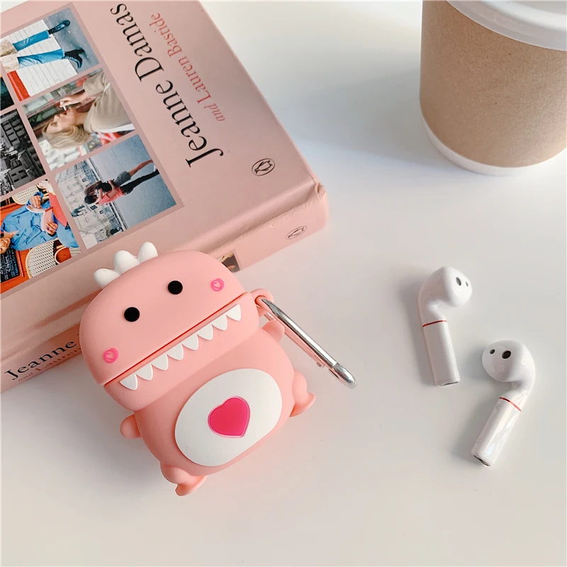 Для AirPods Apple чехол 3D милый аниме мультфильм мягкий для наушников Airpods 1 2