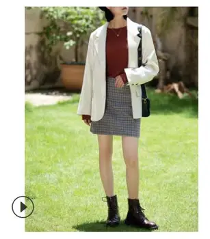 

Fashion & all match high quality fall 2020 women suits jacket Over size Office lady white blazers for women