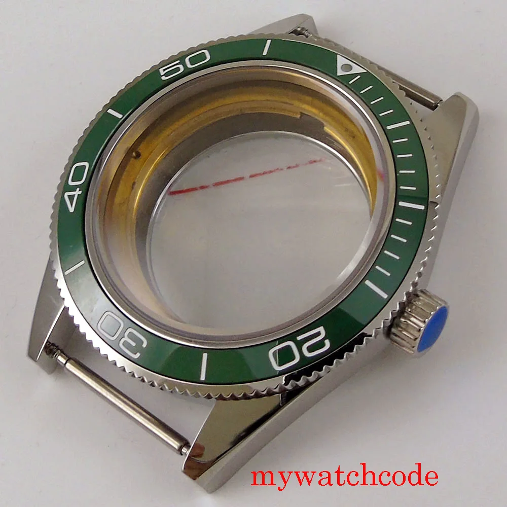 

CORGEUT 41mm Watch Case Sapphire Glass Fit ETA 2836 MIYOTA 8215 8205 Seeing Case Back Unidirectional Bezel