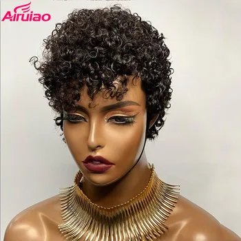 

Short Bob Water Wave Pixie Cut 13x4 Lace Front Human Hair Wigs For Black Women Bleach Knots With Baby Hair Remy Closure Hair 150