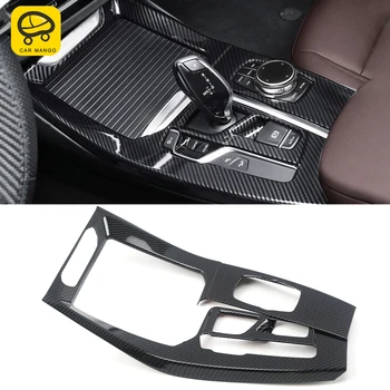 

CarManGo Car Accessories Center Gear Shift Panel Cover Frame Sticker Carbon Interior Decoration for BMW X3 G01 X4 G02 2018-2020