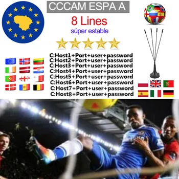 

Satellite Receiver CCCAM Espa A Spain Portugal Europe Oscam Cline Germany Poland for HD DVB-S2 Receptor Gtmedia V8 Nova
