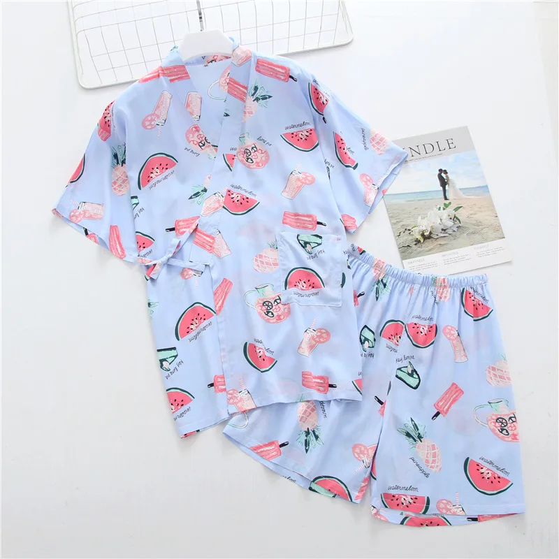 Женский пижамный комплект из 2 предметов шорты с милым принтом вискозы коротким