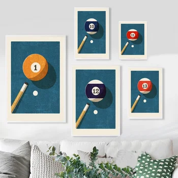 

Billiards Art Poster Canvas Painting Print Wall Art Home Decor No Frame Dropshipping