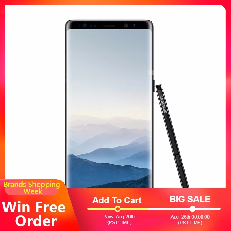 Оригинальный мобильный телефон samsung Galaxy Note 8 N950F 4G LTE двойные задние камеры 12.0MP 6 ГБ