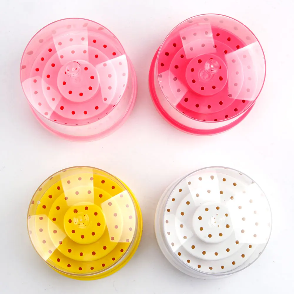 10/14/20/48 Holes Cutters Stand Container Nail Drill Bit Holder Care Case Manicure Organizer Empty Storage Box Nails Accessories 6
