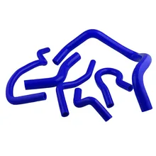 6 pièces système de refroidissement radiateur Intercooler Silicone tuyau 3 plis tressé Tube de haute qualité(China)