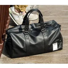 Премиум искусственная кожа текстура дорожная Туристическая Сумка Большой Емкости Обувь отсек сумка для спортзала