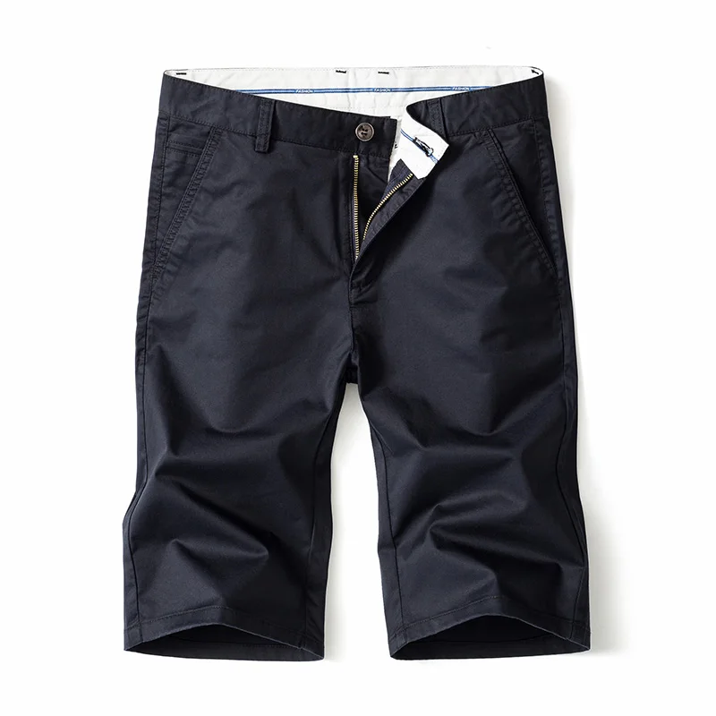 Promo New Summer Short Pants Men Casual Business Cotton Men Shorts Fashion Male Solid Knee Length Trousers Pantalones Cortos Hombre