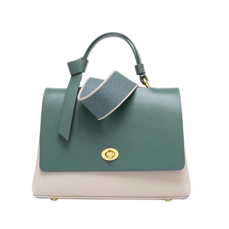 

New Summer Women Genuine Leather Shoulder Bags Panelled Handbags 2019 High Quality Real Leather Totes Female Soft Crossbody Bag