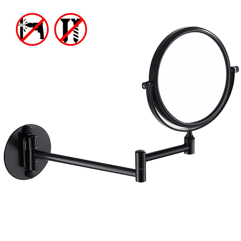 

Bathroom Makeup Mirror Double Side 3x to 1x Magnification 360 Degrees Rotate Cosmetic Mirror 8" Round Wall Mounted Mirrors