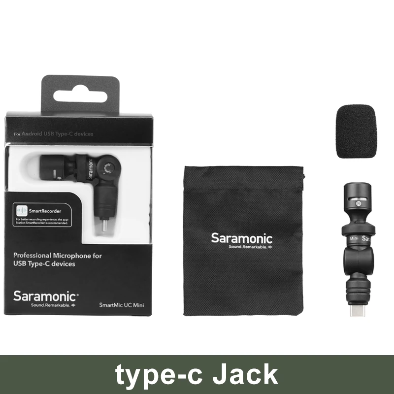 Saramonic Di UC Mini Microphone Smart mic with Lightning Type C Interface for iPhone Android Smartphone Voice Recording Vlog Mic 