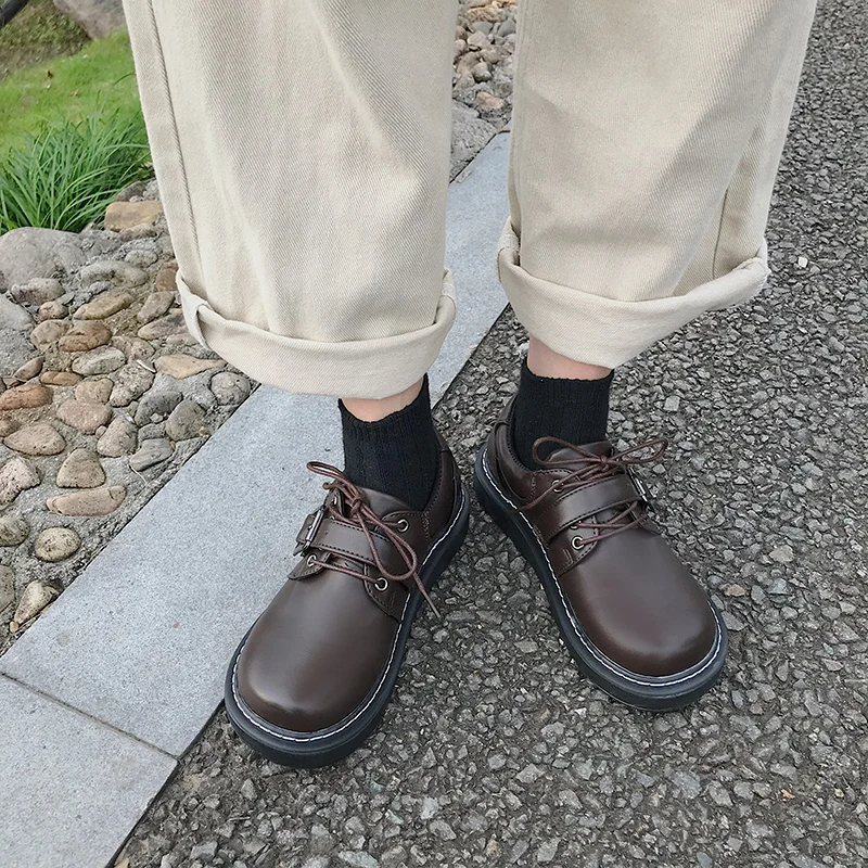 

British Style Round Toe Women Oxford Shoes Casual Female Sneakers 2019 Fashion Women's Flats Autumn All-Match Preppy Leather
