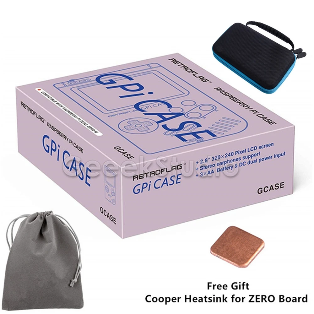 Case Carrying Bag Retroflag GPi Чехол комплект с 32 г Micro SD карты радиатор сумка для Raspberry Pi Zero/Zero W - Цвет: Case Carrying Bag