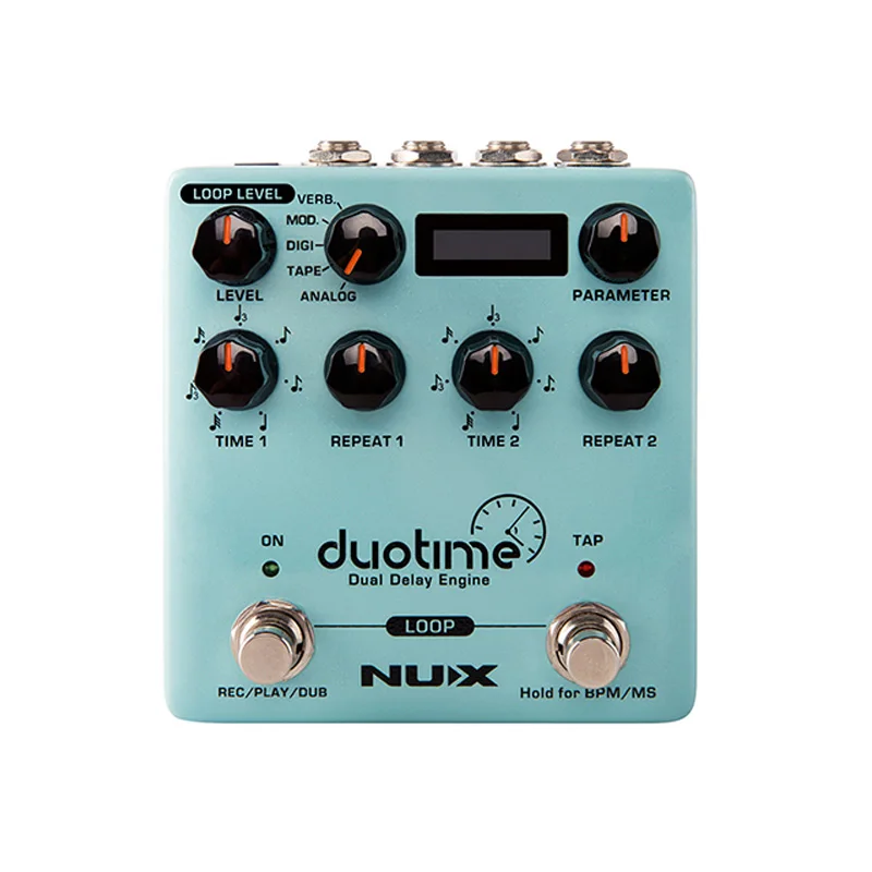 NUX Duotime Dual Delay Engine Guitar Stereo Delay Pedal with Analog