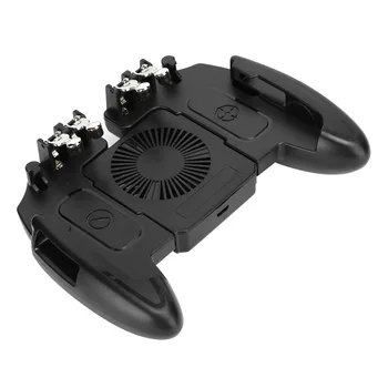

ABS + Alloy Black Gaming Grip Joystick Mobile Phone Cooling Gamepad Mobile Game Controller with Cooling Fan