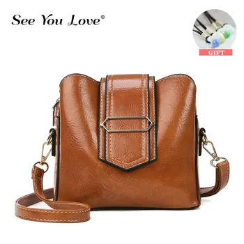 

SEE YOU LOVE Brand Ladies Crossbody Bags For Women 2020 New Summer Bucket Vintage Luxury Handbag Leather Female Shoulder Bag