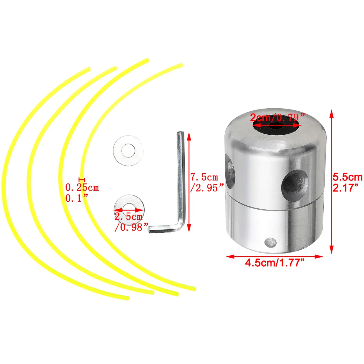 1 Set Universal Trimmer Head Aluminium Strimmer Head Trimmer Heads Grass Brush Cutter Lawn Mower Accessory With Trimmer Line