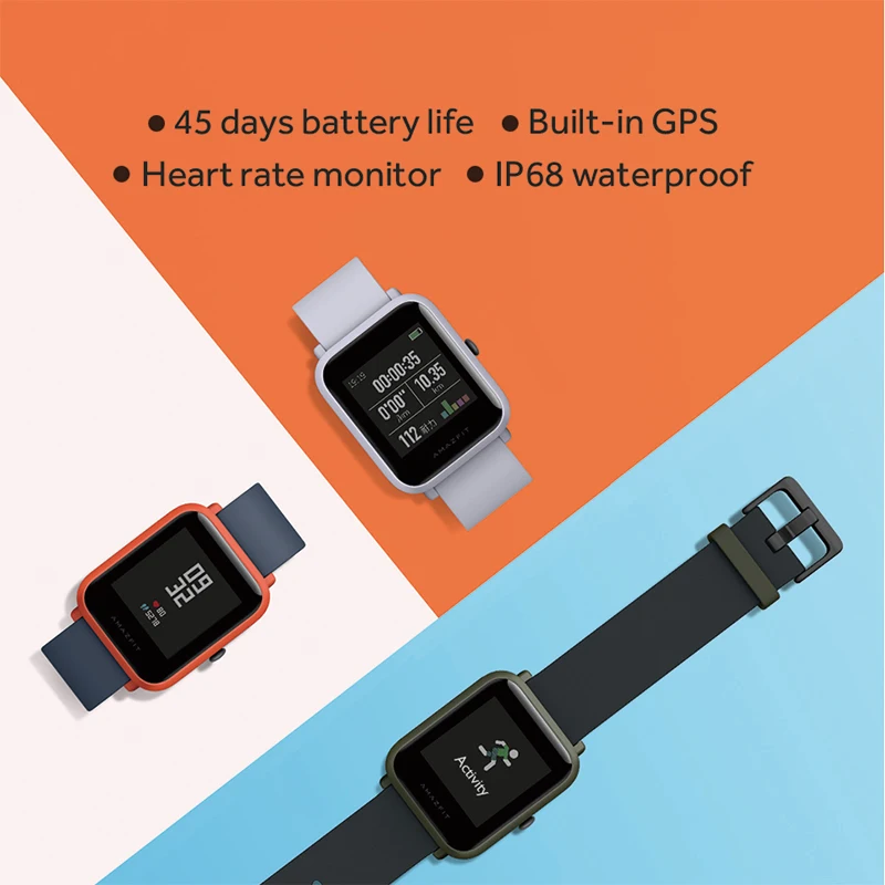 Смарт часы Huami Amazfit Bip GPS ГЛОНАСС 45 дней в режиме ожидания|Смарт-часы| |