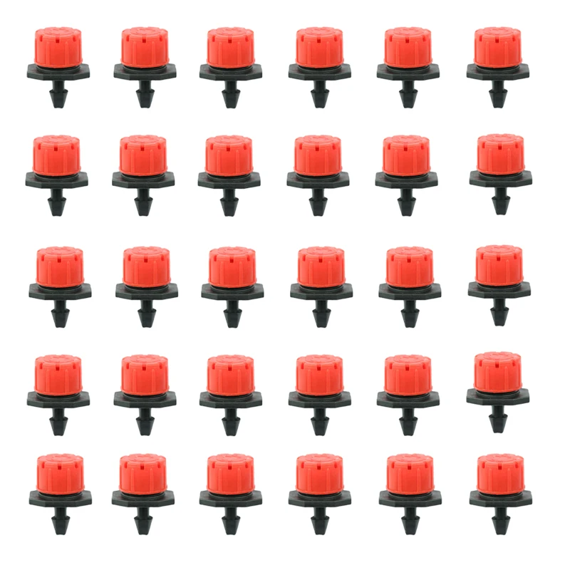 10-50pcs Garden Adjustable Nozzles Drip Irrigation Watering Sprinkler 1/4'' Anti-Clogging Dripper Emitter Flower Beds Vegetable | Дом и
