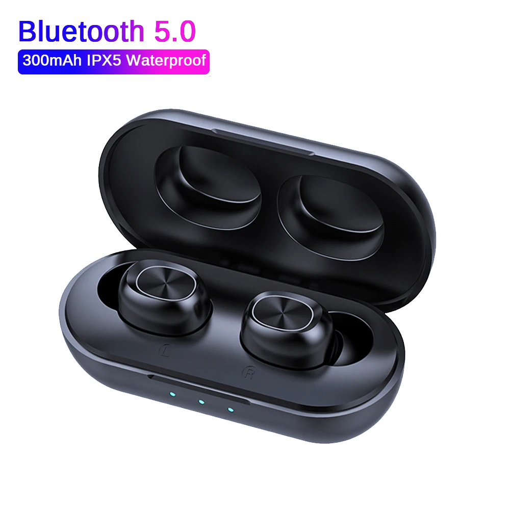 

B5 Wireless Bluetooth Earphone 5.0 Touch Control TWS Bluetooth Earbuds Waterproof 9D Stereo Music Headset 300mAh Power Bank