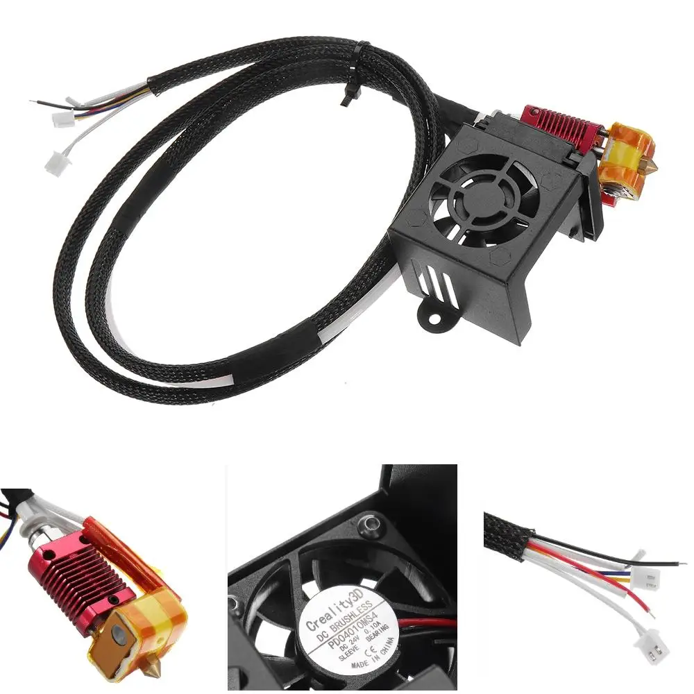 

Creality 3D 24V 40W Full Assembled MK10 Extruder Hot End Kits With 2PCS 4010 Cooling Fans For Ender-3 3D Printer parts