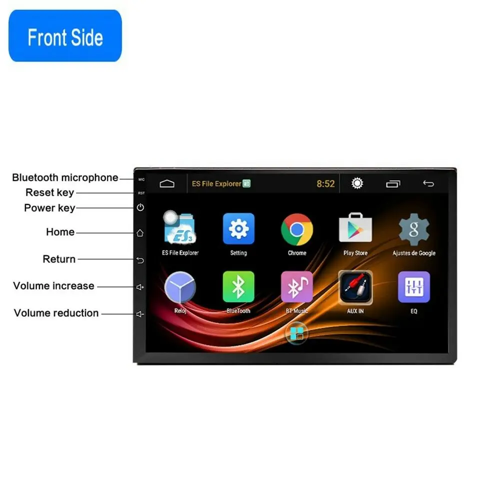 Стерео dvd-плеер автомобильный gps навигация 9 дюймов Android 8,1 для hyundai iX45 Santa Fe 2013