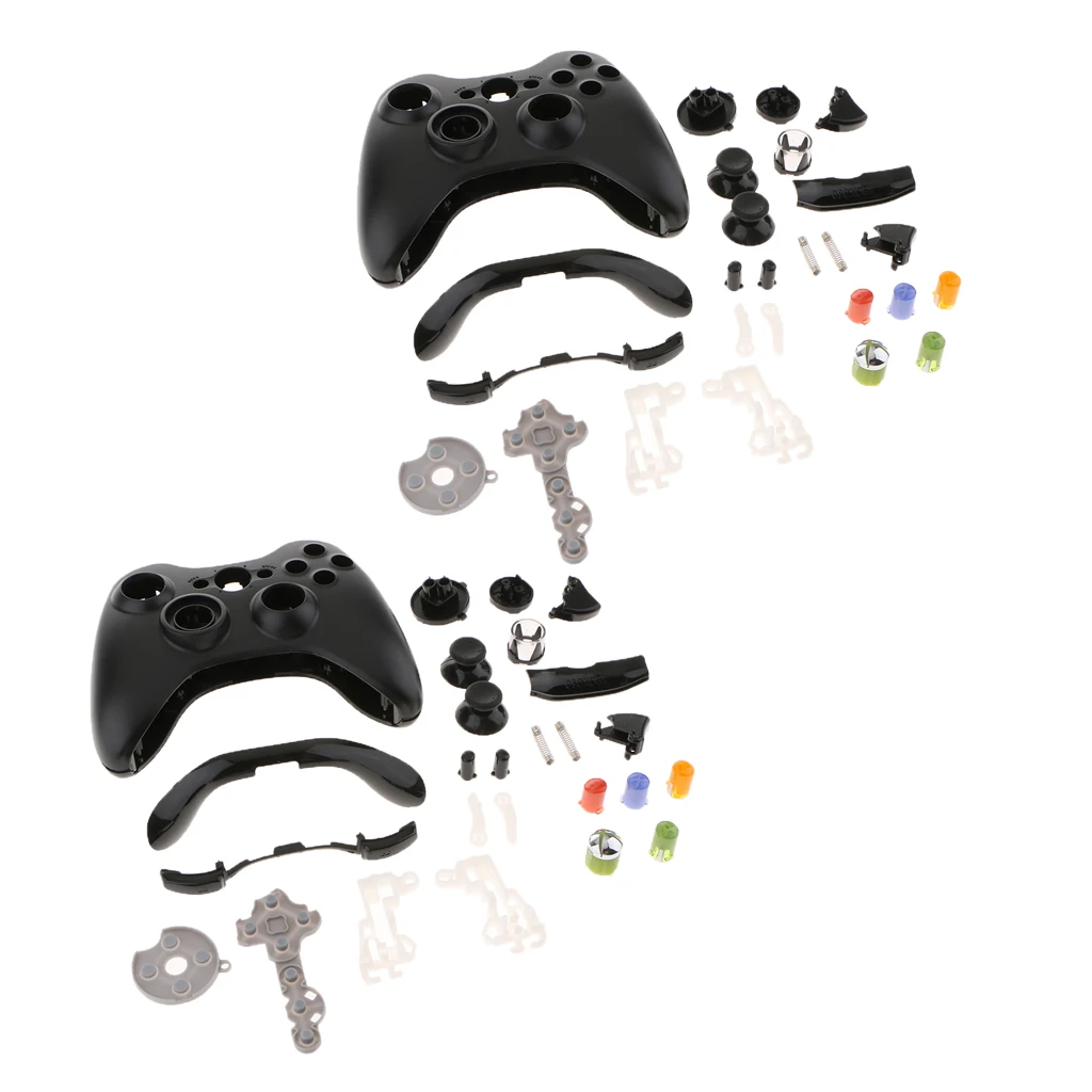 2 шт. чехол в комплекте для Microsoft Xbox 360 черная сменная деталь | Электроника