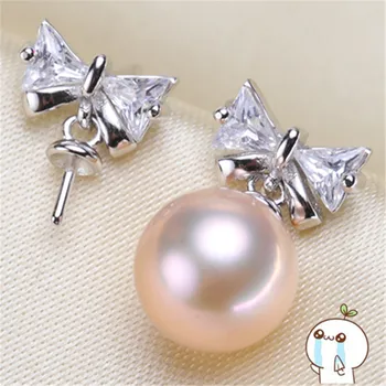 

Earrings Settings Blank Base Cabochon Stud Ear Flat Base Posts Pure Plug Silver Earrings Jewelry Making Women's Accessories