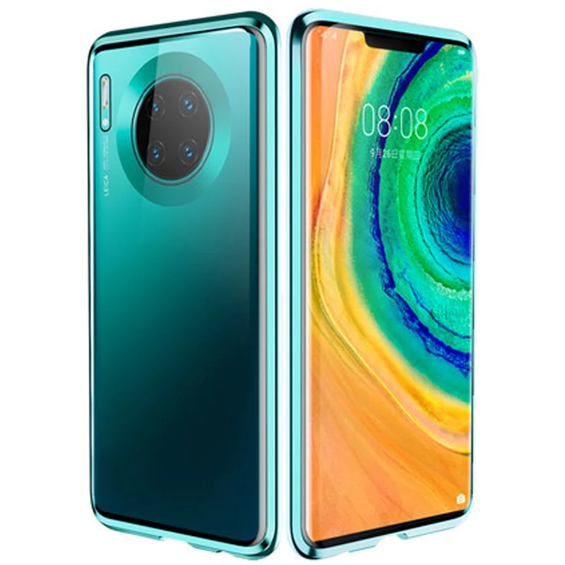 Чехол с магнитной адсорбцией для huawei mate 30 Pro, металлическая рамка, Doubl, боковая стеклянная крышка для huawei mate 30 Pro, защитный чехол для телефона