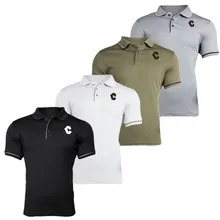2019 New Summer Brand Polo Shirt Men Joggers Quick-drying Printing Casual Short Sleeve Bodybuilding shirt Tops Fitness Clothing