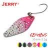 Jerry-SEÑUELOS DE trucha de alta calidad, mini cucharas de pesca de latón, cebo giratorio de agua dulce, cebos de flores para pesca, ganchos individuales, 2,5g ► Foto 1/6